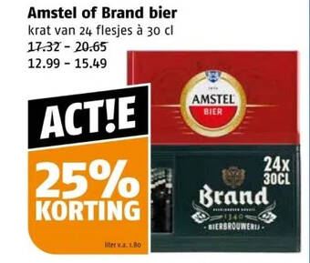 Poiesz Amstel of brand bier aanbieding