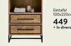 Profijt Meubel Eettafel 100x220cm aanbieding