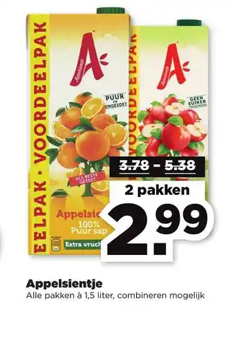 PLUS Appelsientje 1,5 liter aanbieding