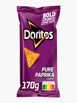 Flink Doritos pure paprika tortilla chips 170g aanbieding
