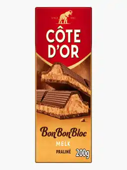 Flink Côte d'or bonbonbloc melk praline 200g aanbieding