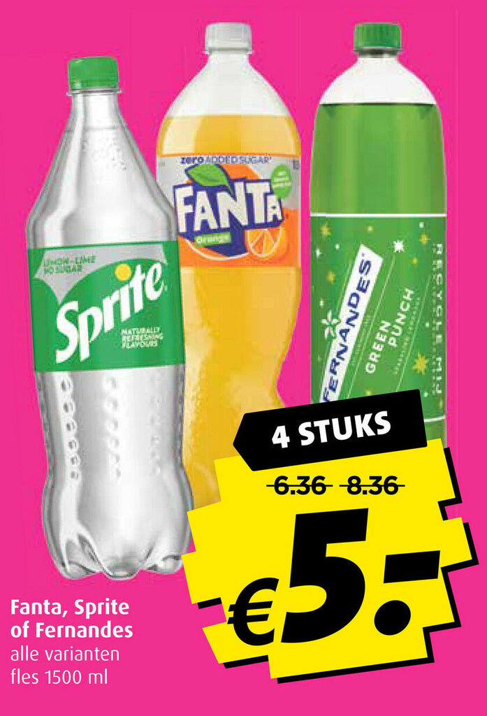Fanta, Sprite of Fernandez aanbieding bij Boni