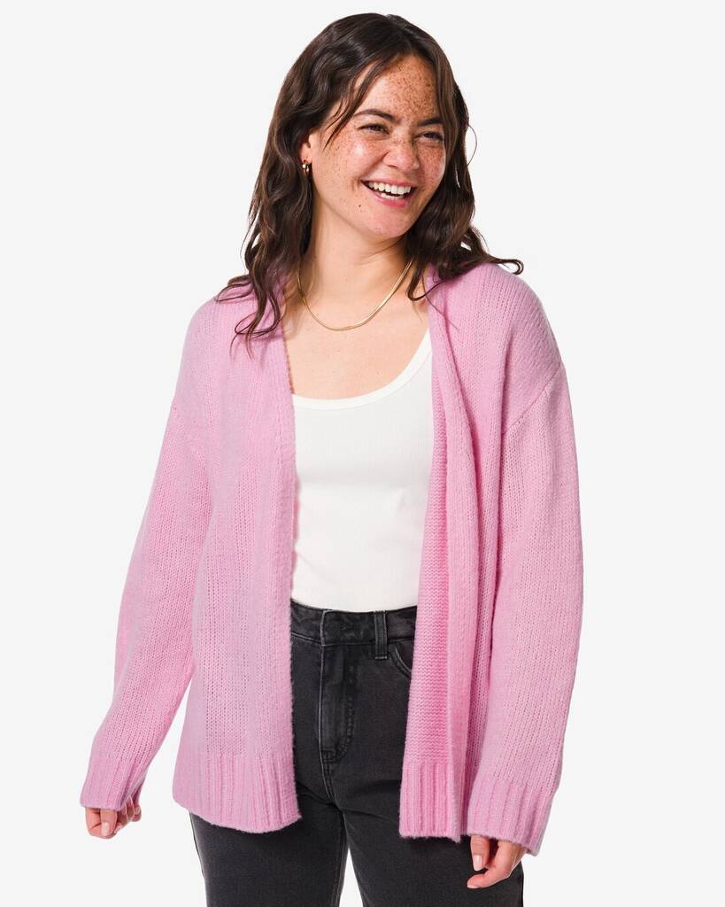 Hema dames vest gebreid gabby lila (lila) aanbieding bij HEMA