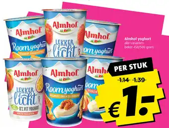 Boni Almhof yoghurt aanbieding