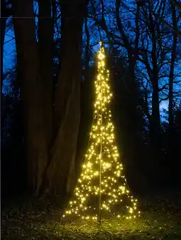 Intratuin Fairybell vlaggenmast kerstboom met 400 led lampjes warm wit h 4 m aanbieding
