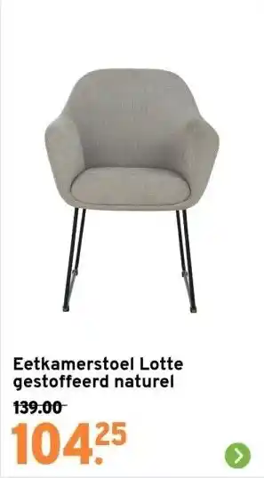 GAMMA Eetkamerstoel lotte gestoffeerd naturel aanbieding