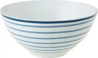 Intratuin Laura ashley schaal candy stripe blauw d 13 h 6 cm aanbieding