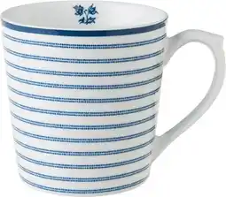 Intratuin Laura ashley mok candy stripe blauw 0,35 l aanbieding