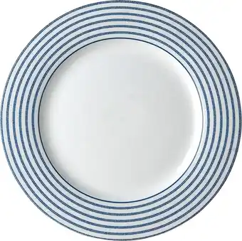 Intratuin Laura ashley bord candy stripe blauw d 23,4 h 1,7 cm aanbieding