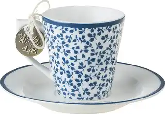 Intratuin Laura ashley kop en schotel floris blauw 0,9 l aanbieding