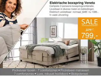 Woonsquare Elektrische boxspring Veneto aanbieding