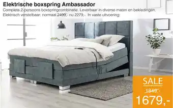 Woonsquare Elektrische boxspring Ambassador aanbieding