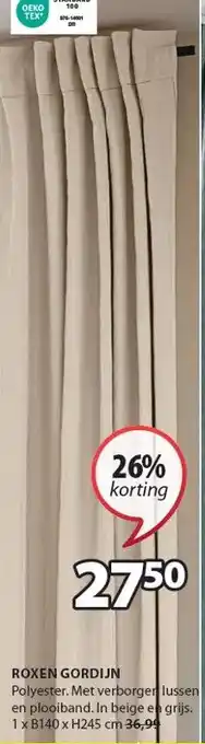 Jysk Roxen gordijn aanbieding