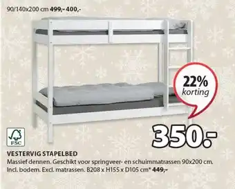 Jysk Vestervig stapelbed aanbieding