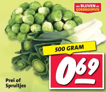 Nettorama Prei of spruitjes aanbieding