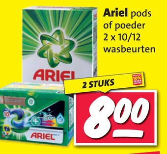 Nettorama Ariel pods of poeder aanbieding