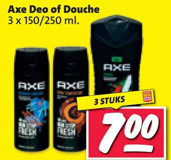 Nettorama Axe deo of douche aanbieding