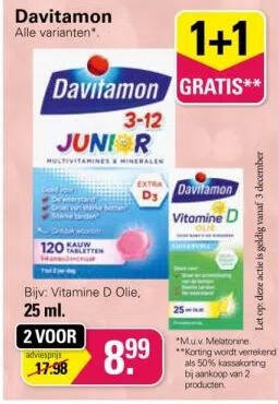 De Online Drogist Davitamon alle varianten aanbieding