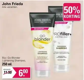 De Online Drogist John frieda alle varianten. aanbieding