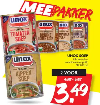 Dekamarkt UNOX SOEP aanbieding