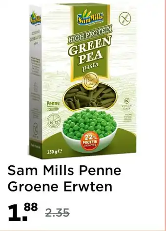 De Online Drogist Sam Mills Penne Groene Erwten aanbieding