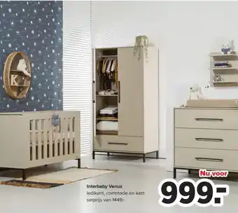 Baby-Dump Interbaby venus ledikant, commode en kast aanbieding