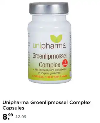 De Online Drogist Unipharma Groenlipmossel Complex Capsules aanbieding