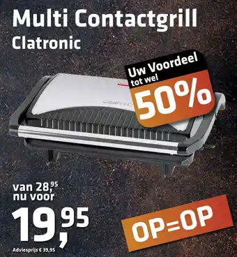 De voordeelmarkt Multi Contactgrill Clatronic aanbieding