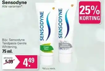 De Online Drogist Sensodyne alle varianten aanbieding