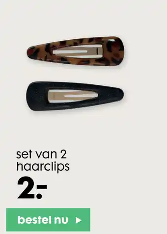 HEMA S set van 2 haarclips aanbieding