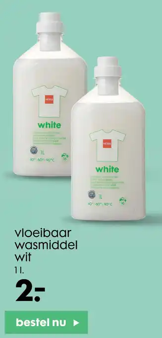 HEMA vloeibaar wasmiddel wit 1. aanbieding