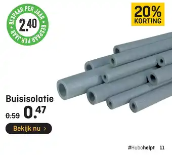 Hubo Buisisolatie aanbieding