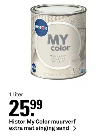 Karwei Histor My Color muurverf extra mat singing sand > aanbieding