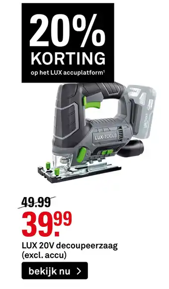 Karwei LUX 20V decoupeerzaag (excl. accu) aanbieding