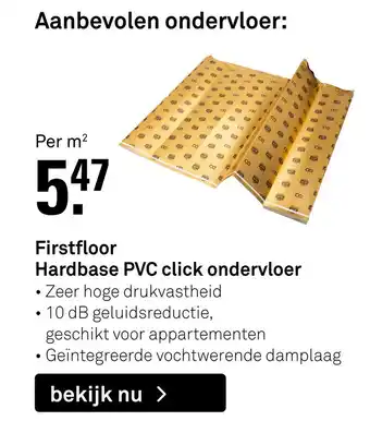 Karwei Firstfloor Hardbase PVC click ondervloer aanbieding