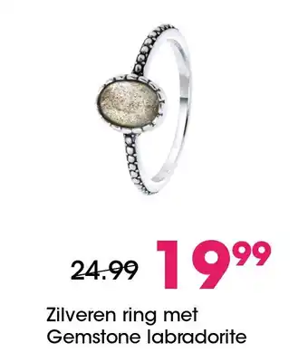 Lucardi Zilveren ring met Gemstone labradorite aanbieding