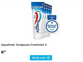 Plein.nl Aquafresh Tandpasta Freshmint 5 aanbieding