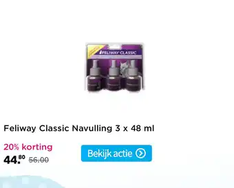 Plein.nl Feliway Classic Navulling 3 x 48 ml aanbieding