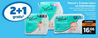 Trekpleister Rascal + Friends luiers en billendoekjes aanbieding