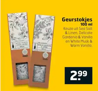 Trekpleister Geurstokjes 100 ml aanbieding