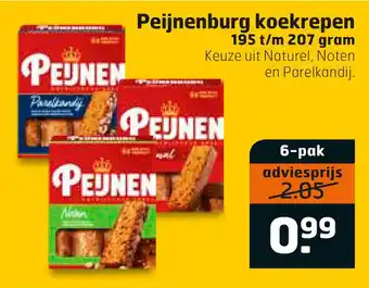 Trekpleister Peijnenburg koekrepen 195 t/m 207 gram aanbieding