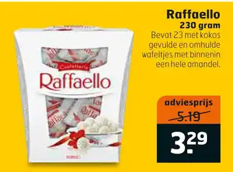 Trekpleister Raffaello 230 gram aanbieding