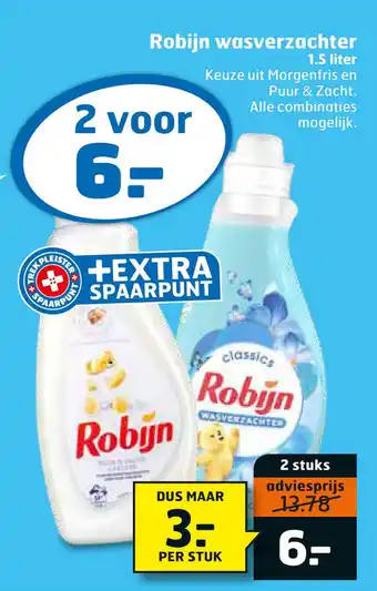 Trekpleister Robijn wasverzachter 1.5 liter aanbieding