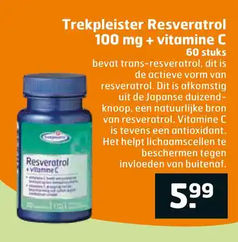 Trekpleister Trekpleister Resveratrol 100 mg + vitamine C 60 stuks aanbieding