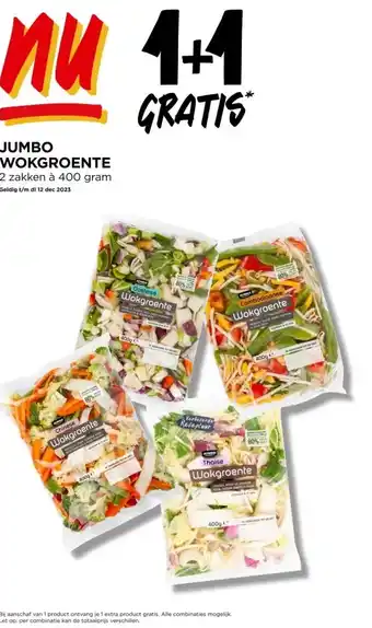 Jumbo Jumbo wokgroente 2 zakken à 400 gram aanbieding