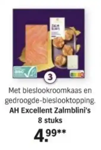 Albert Heijn AH Excellent Zalmblini's 8 stuks aanbieding