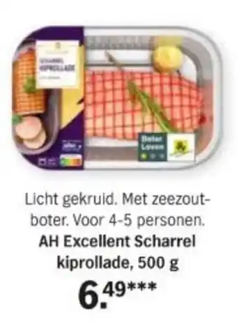 Albert Heijn AH Excellent Scharrel kiprollade, 500 g aanbieding