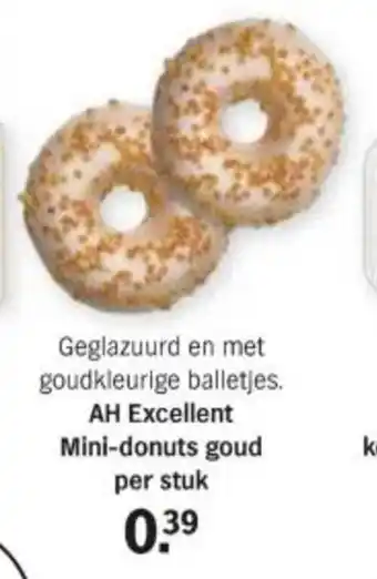 Albert Heijn AH Excellent Mini-donuts goud per stuk aanbieding