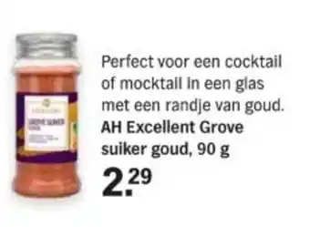 Albert Heijn AH Excellent Grove suiker goud, 90 g aanbieding