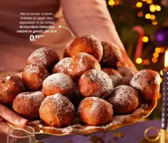 Albert Heijn AH Excellent Oliebollen naturel en gevuld aanbieding